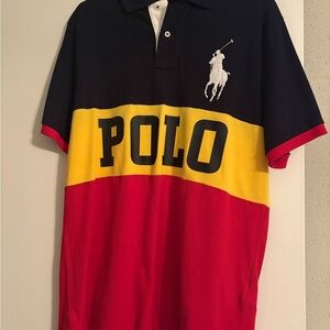 Polo by Ralph Lauren Navy, Yellow, and Red Shirt